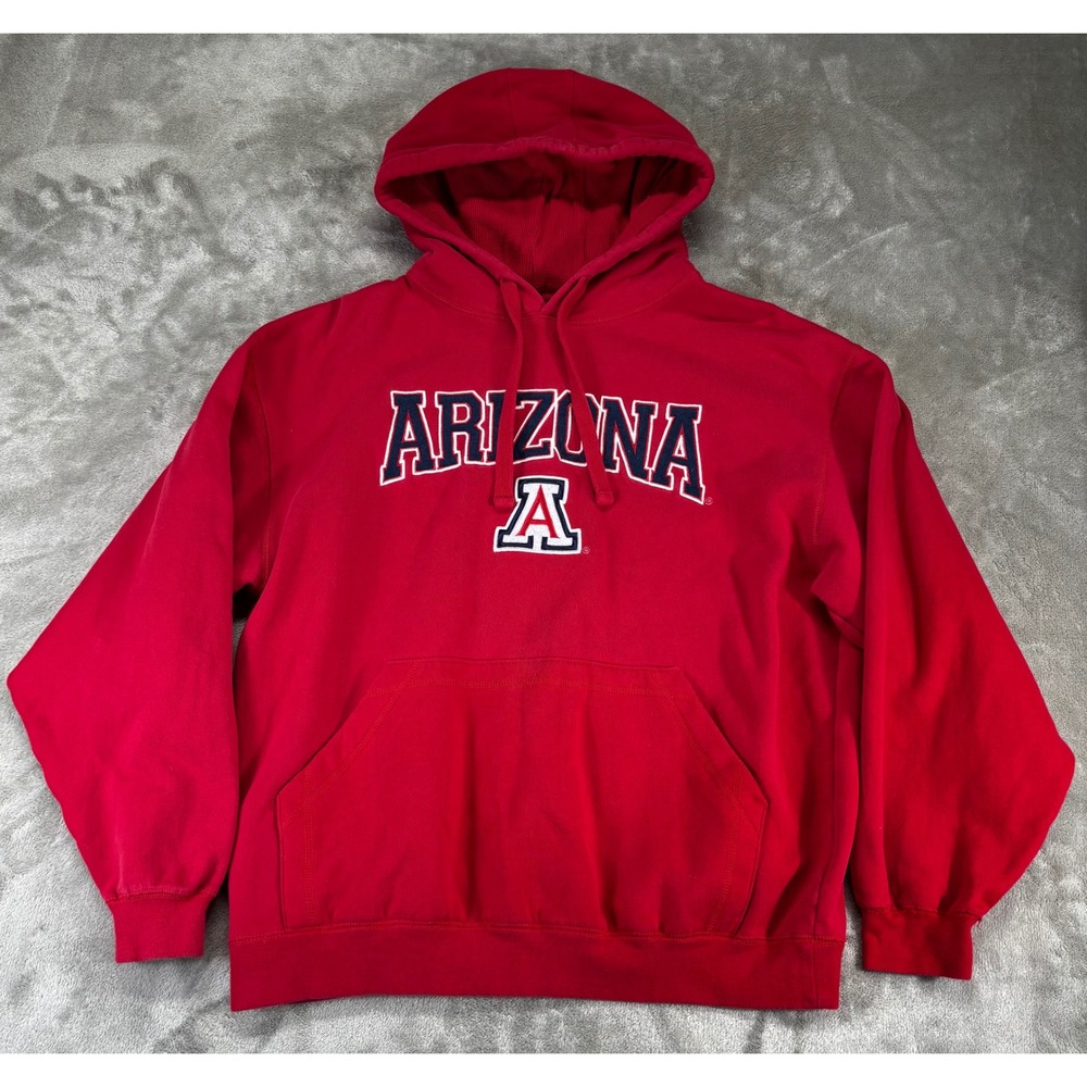 Campus Drive University of Arizona Wildcats Hoodie Mens M Red Collegiate Logo